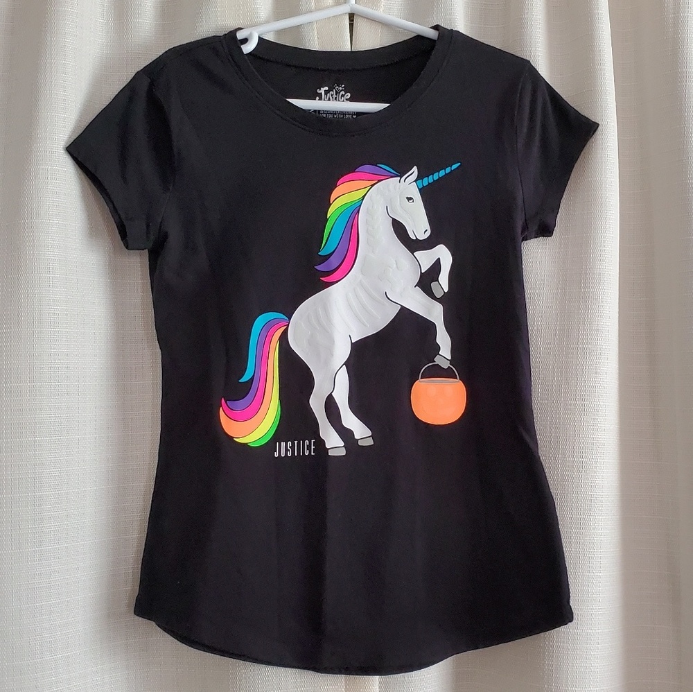 Girl's unicorn Halloween glow in the dark t-shirt